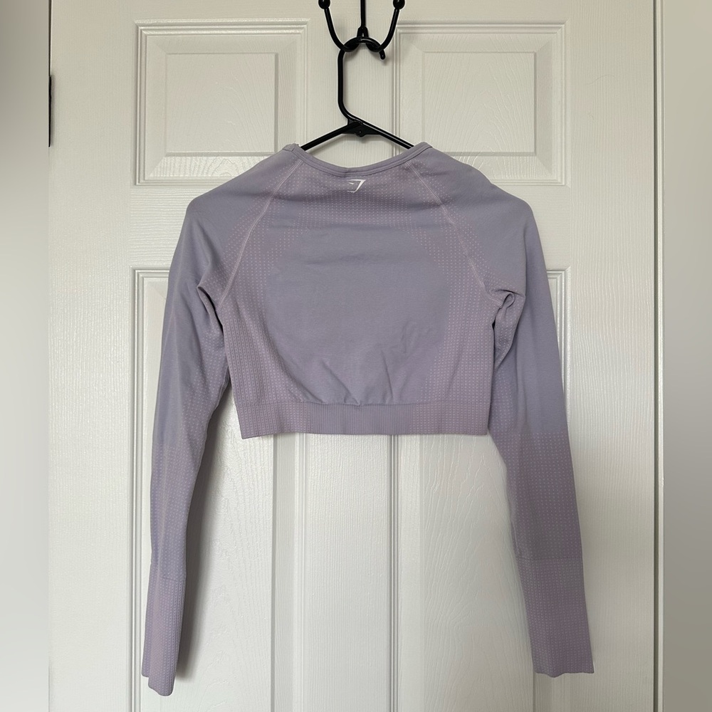 Gymshark Lavender Long Sleeve Crop Top - Picture 4 of 6